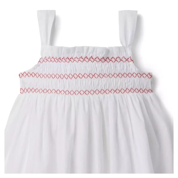 Janie and Jack Floral Cotton Embroidered Smocked Sundress size 6 - Picture 4 of 8